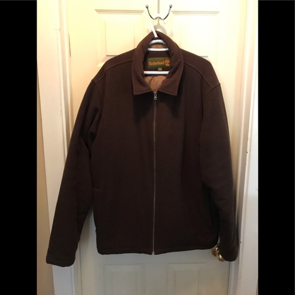 Timberland Other - Timberland men’s XXL brown wool zip up collared jacket coat